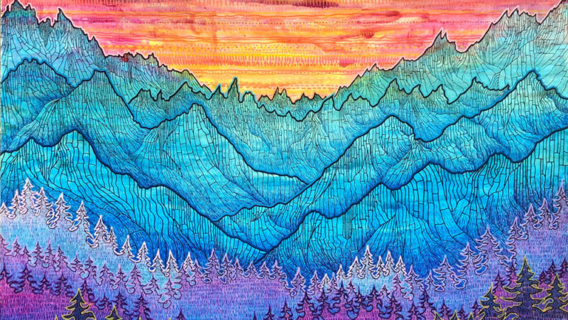 Blue Mountain Sunset – Painting