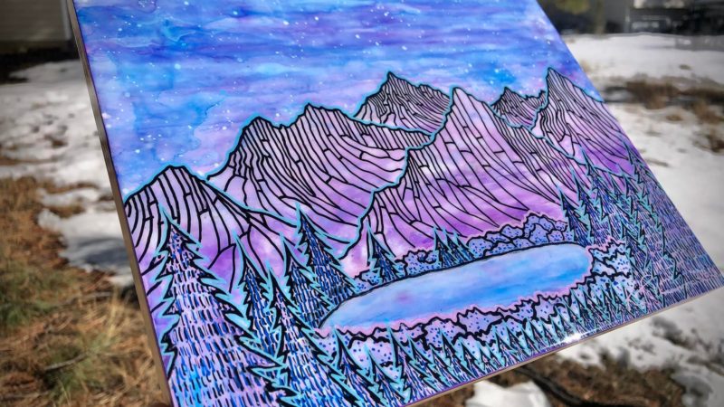 Alpine Night Painting