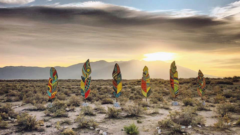 Mosaic Feather Sculpture Installation – Part 2 of 5