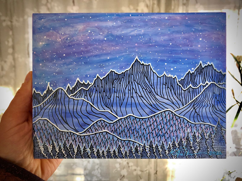 Starry Sky Above the Peaks