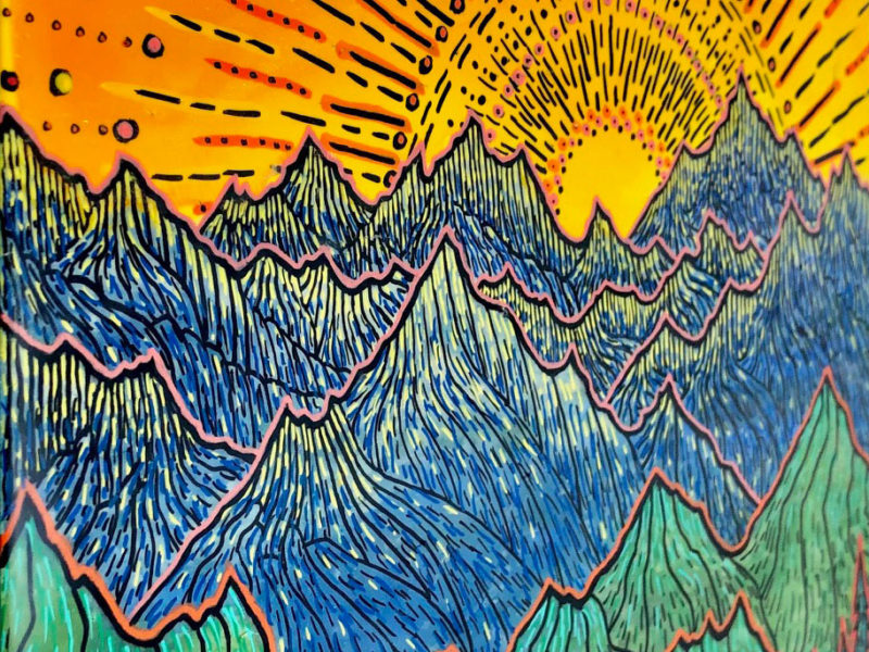 Beaming Mountain Sunset III