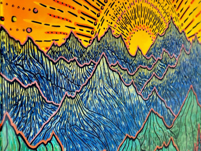 Beaming Mountain Sunset III