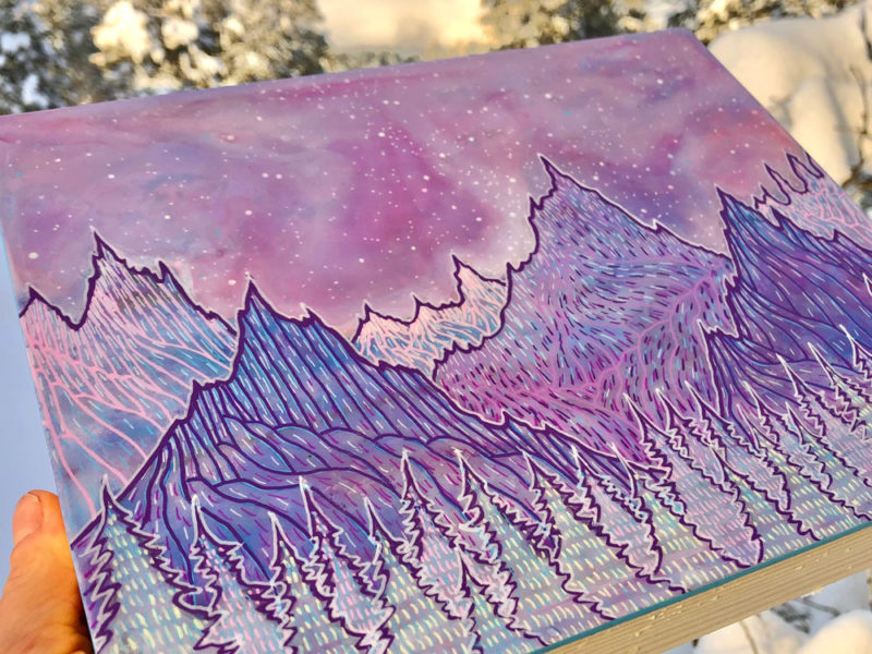 Lavender Mountain Galaxy