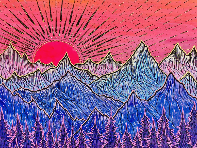 Beaming Mountain Sunrise I