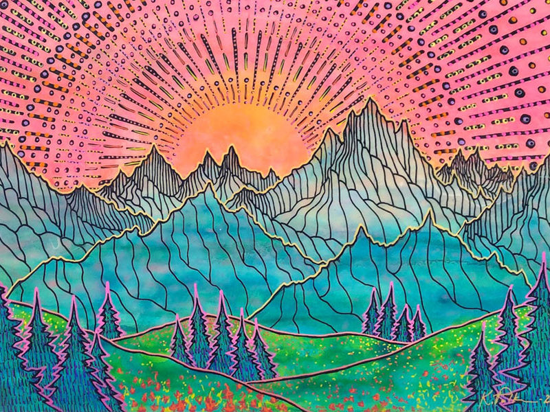 Beaming Mountain Sunrise II