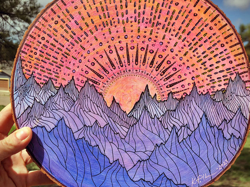 Beaming Mountain Sunset VIII