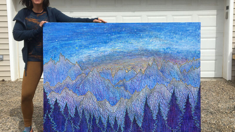 Luminous Colorado Mountain Night – My Largest Painting Yet!