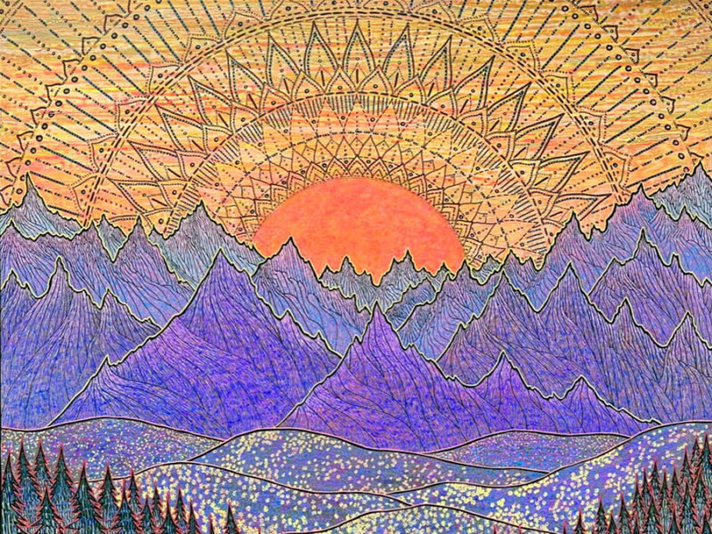 Mountain Mandala Sunset