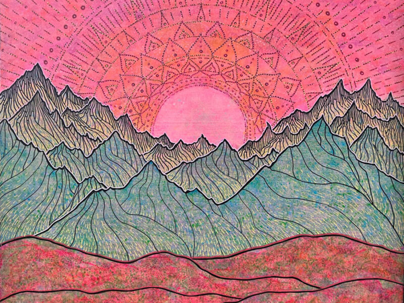 Pomegranate Mandala Sunset