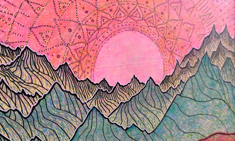 Pomegranate Mandala Sunset