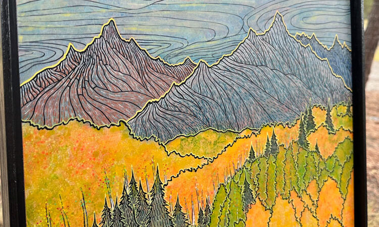 Swirly Autumn Mountain Storm