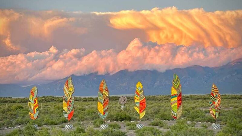 Wild Clouds Over Mystic Valley Sculpture Park in Colorado